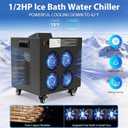 EONIX 1/2 HP Cold Plunge Chiller for Ice Bath Upgraded Faster Cooling to 42F, Built-in Filter & Pump, Insulated Hoses, Energy Saving & Low Noise for Home Athlete Recovery & Cold Water Therapy