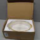 LEETOYI Porcelain Small Oval Au Gratin Pans, Baking Dish Set for 1 or 2 person servings, Bakeware with Double Handle for Kitchen and Home, Set of 2 (White/Brown)