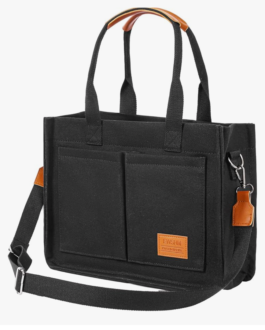 Canvas Tote Bag for Women, Large Laptop Travel Tote Handbag Totes with Crossbody Shoulder Teachers Reusable Grocery Bags Canvas Tote Bag for Women, Large Laptop Travel Tote Handbag Totes with Crossbody Shoulder Teachers Reusable Grocery Bags