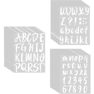 Outus 576 Pieces 8 Sheets Letters Stickers Self Adhesive Vinyl Letter Alphabet Number Stickers Mailbox Numbers Sticker, Decals for Classroom Decor, Sign, Door(White,3 Inch)