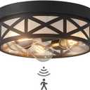 Adjustable Motion Sensor Flush Mount Ceiling Lights,3-Light Outdoor Ceiling Light Fixture for Entryway,Hallway,Porch,Patio,Storage Room and Garage,12 inch Round Matte Black Metal Modern Ceiling Lamp