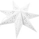 Paper Star Lantern Lampshade Star Light Cover Garland Lantern Pendant Xmas Tree Topper for Christmas New Year Birthday Wedding Home Party Dercor Indoor and Outdoor 17.7 Inch