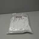 Ekaliy Women's Puff Long Sleeve Shirt Dress Elegant Button Down Loose Swing Party Maxi Dress (White, L)