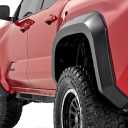 Rough Country Sport Fender Flares for Toyota Tacoma (2024-2026) - 5.75" Height, Up to 1.75" Tire Coverage, UV-Resistant ABS, Paintable Matte Black