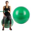 THERABAND Exercise Ball, Stability Ball with 65 cm Diameter for Athletes 5'7" to 6'1" Tall, Standard Fitness Ball for Posture, Balance, Yoga, Pilates, Core, & Rehab, Green