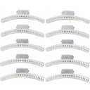 Long Hair Wave Setting Clips - Set of 10 Aluminum 4.75" Butterfly Clamps for Finger, Marcel and Long Hair Waves