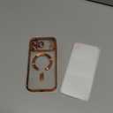 Misea Magnetic for iPhone 17 Pro Max Case Compatible with MagSafe [Never Yellowing] [Military Grade Drop Protection] Full Camera Lens Protector Plating Soft Clear Phone Case for Women, Cosmic Orange