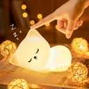 Mubarek Night Light for Kids Lamp, 16 Colors Cat Lamp Cute Lamp, Dimmable Baby Night Lights for Nursery,Silicone Rechargeable Nightlight for Kids Room, Kawaii Room Decor Cat Decor,Cute Gifts for Girls
