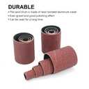 2Long Sanding Drums and Sleeves Set with 1/4Shank for Drill or Drill Press, Sanding Drum Kit for Sanding Smoothing Shaping Polishing Fiberglass Wood Metals, 60,80,120 Grit-16pack
