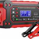 Haibro Car Battery Charger, 12V 6Amp Trickle Charger and Maintainer, Smart Fully Automatic Battery Charger w/ Temperature Compensation, Battery Pulse Repair and Desulfator for Lead Acid AGM Batteries