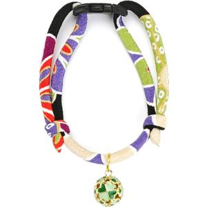 Soft Breakaway Cat Collar with Lucky Clover Bell. Adjustable Kimono Style, Safe, Stylish for Kittens & Adult Cats