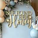 She Found Her Honey Sign for Backdrop, Bridal shower Party Wall Decorations for Honey Bee Bride to Bee Bridal Shower Engagement Wedding Bachelorette Party Supplies