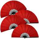 4 PCS Boots on The Ground Fan, Clap Fans for Line Dancing, 13" Glitter Large Rave Fans,Folding Clack Handheld Foldable Hand Fan for Dance, EDM Music Festivals & Parties