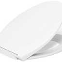 KOHLER K-30781-0 Willow Quiet-Close Elongated Toilet Seat, Grip-Tight Bumpers, White, Quick Release