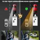 Universal Clip on Towing Mirrors Extensions for Towing Side Mirror Extenders for Towing with RainGuard, Adjustable Convex Towing Mirrors Pair for Trailer Truck Car RV