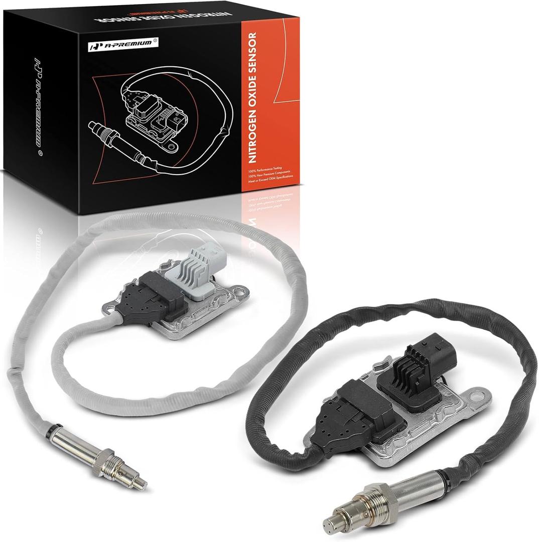 A-Premium 2 x Nitrogen Oxide NOx Sensor Compatible with DD13/DD15/DD16 Detroit Engine, DD13/DD15 Freightliner Cascadia Engine, DD13/DD15 Western Star 5700XE Engine, Replace # A0101532228