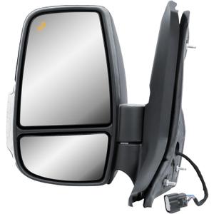 Replacement Driver Left Side Mirror Power Mirror and Heated with BLIS (Blind Spot Sensor) and Indicator Manual Folding Fit Ford Transit 150 250 350 from 2015 to Onward (BLIS Driver (LH) Side)