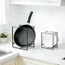 SIBAO 4 Pack Metal Plate Holder Organizer,4.7" and 6.3" Upright Dish Drying Racks for Cutting Board,Plates,Pots,and Pans