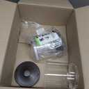 mDesign Small Modern Apothecary Storage Organizer Canister Jars - Acrylic Containers for Bathroom, Organization Holder for Vanity, Counter, Makeup Table, Lumiere Collection, 2 Pack, Clear/Black (3.75 x 3.75 x 4.7)