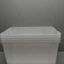 IRIS USA 72 QT Plastic Storage Box with Lid and Latches - 4 Pack - BPA-Free, See-Through Organizing Solution, Durable Nestable Stackable Containers, Secure Pull Handle - Clear