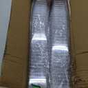 Eupako 100 Pack 5 oz Square Clear Plastic Dessert Cups with Lids and Spoons, Small Clear Plastic Tumbler Cups Set, Great for Desserts, Appetizers, Puddings, Mousse