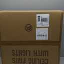 Ceiling Fans with Lights, 19.7'' Flush Mount Ceiling Fan with Lights and Remote, 3000K-6000K Dimmable Modern Low Profile Ceiling Fans for Bedroom Living Room, 6 Speeds Fandelier LED Fan Light (Black)