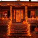 Kwaiffeo Super Long Halloween Lights: 1000LED 328FT 8 Modes Orange String Lights Outdoor Indoor for Halloween Decorations Fall Decor Outside Party Yard Tree, UL Plug