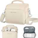 K&F Concept Camera Sling Bag Small Crossbody Camera Case DSLR/SLR/Cute Compact Shoulder Photography Bags for Photographers-Beige