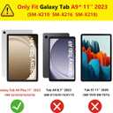Case for Samsung Galaxy Tab A9 Plus/A9+ 11'' 2023 (SM-X210/X216/X218),Portable Heavy Duty Dropproof Protective Cover Case with 360 Rotating Stand,Handle & Shoulder Strap,Stylus Pen (New Black)
