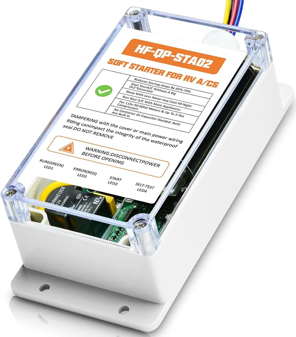 Soft Start Kit for RV Air Conditioner, HVAC Soft Start Kit for RV, Van, Camper, Trailer Air Conditioner, Easy Start an A/C & Electrical Appliances with a Small Generator