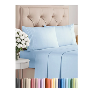 Full Size 4 Piece Sheet Set - Comfy Breathable & Cooling Bed Sheets Set - Hotel Luxury Bedding for Women, Men, Kids, Teens, Boys & Girls - Deep Pockets, Soft, Wrinkle Free - Oeko-Tex - Light Blue
