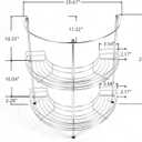 2027 New Pedestal Sink Organizer, 2-Tier Freestanding Stainless Steel Rack, Standard
