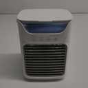Portable Air Conditioners, 3 Wind Speeds & 7 LED Lights Evaporative Personal Air Cooler, 4 in 1 Portable AC with 650 mL Large Water Tank, Mini Air Conditioner for Bedroom/Car/Home/Camping/Room (Grey+White)