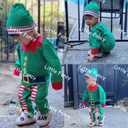 Little Fancy Baby Boys Girls Funny Elf Costume Christmas Romper (Green)