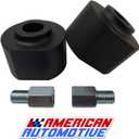 American Automotive Front Leveling Kit for 1999+ F250 F350 Super Duty 3" Front Billet Aluminum Lift Spring Spacers with 3/4" Stud Extenders 2WD