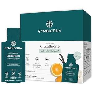 CYMBIOTIKA Liposomal Glutathione Supplement – PQQ, CoQ10 & Antioxidants for Detox, Brain, Energy, Immune Support – Advanced Absorption for Cellular Health & Longevity, Citrus Vanilla, 1 Month Supply, Expiry: 02/2027