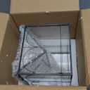 Wedding Card Box with Slot, 10.2'' Large Glass Card Boxes for Reception, Black Geometric Holder, Clear Decorative Storage Box with Lock for Baby Shower, Birthday Party, Christmas, Bridal Shower