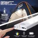 Camping Shower Tent With LED Sensor Light 6.23 ft - Large Easy Pop Up Privacy Tent for Beach Changing - Outdoor Portable Enclosure for Camping