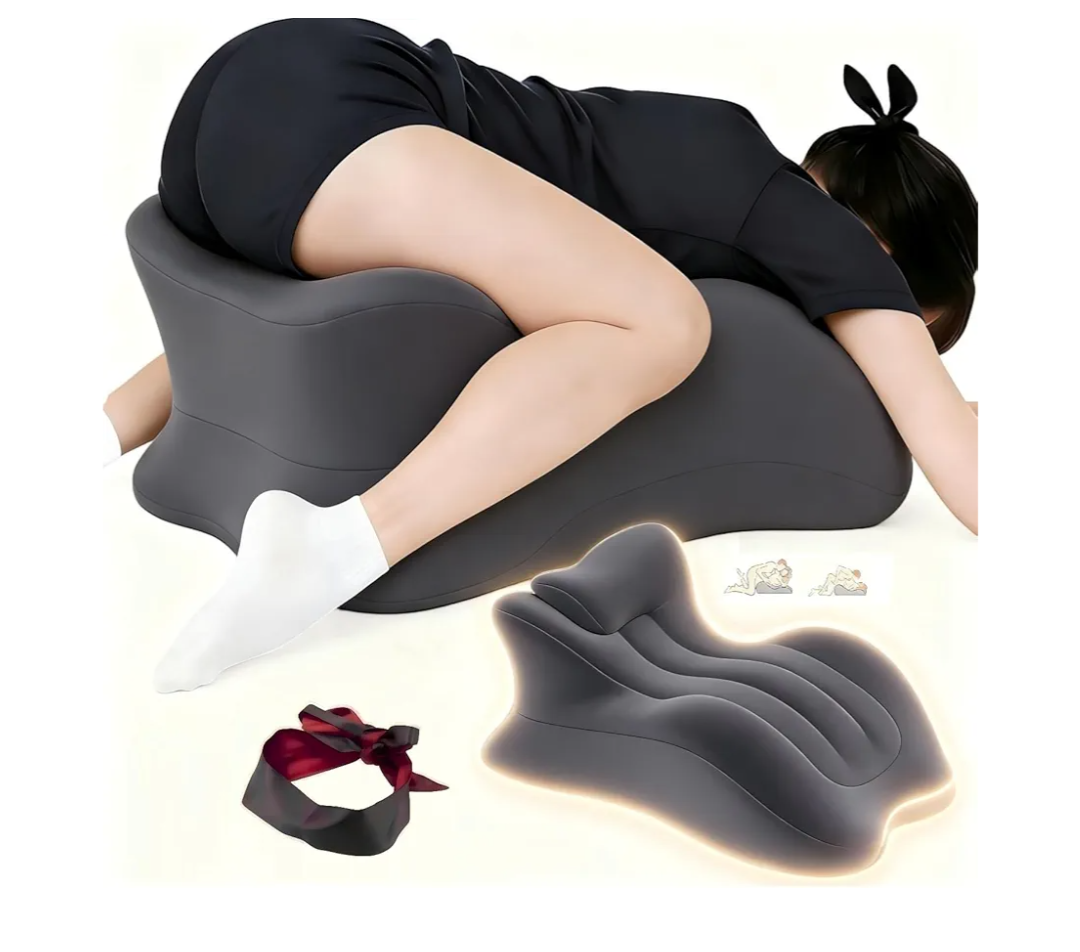 Large Body Pillow,  27°Angle Perfect Position Ergonomic Contoured Support, Multi-Functional Memory Foam Wedge Back Support, Prone Pillow for Sleeping, Reading, Massage