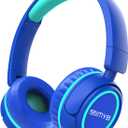 IMYB Kids Headphones, V1 Wired Stereo Foldable Tangle-Free 3.5mm Adjustable On-Ear Headphones for Kids for School/Toddlers/Childrens/Teens/Boys/Girls/Ipad/Tablet/Kindle/Phones/Travel/Plane (Blue)