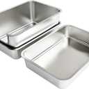 Stainless Steel Sifting Cat Litter Box for Clumping Clay (19.5" L x 13.6" W x 8" H)