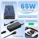 65W Charger Compatible with HP Laptop Charger - 19.5V 3.33A Compatible with HP EliteBook 840 830 850 745 G3 G4 G5 G6,Stream 11 13 14,Pavilion x360 15 13 11,Notebook 14 15 Envy X360 15 17 13
