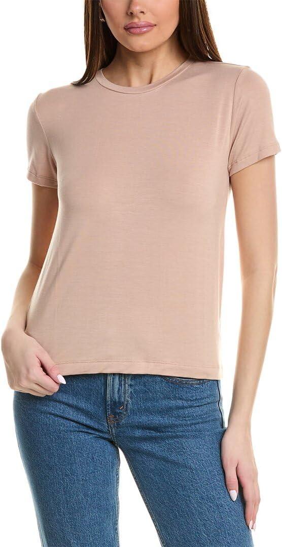 Velvet by Graham & Spencer Women's Solana by Jenny Graham Crew Neck TeeT-Shirt (Small, Nude)
