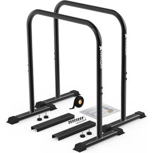 KAKICLAY 2026 Upgrade World's Best Strongest Premium Dip Bars with Adjustable Ultra-Stable Settings & Non-Slip Feet - USA Original Patent, USA Designed