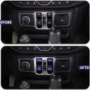 Window Switch Button Cover Trim Interior Accessories Fit for 2018-2026 Jeep Wrangler JL JLU & Gladiator JT(Purple)