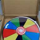 T-SIGN 12 Inch Heavy Duty Spinning Prize Wheel - 10 Slots Color Tabletop Roulette Spinner Wheel of Fortune - Spin The Wheel with Dry Erase Marker and Eraser Win The Fortune Spin Game for Trade Show