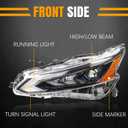 LH Projector Headlight w/DRL for 23-24 Nissan Altima SV/S/SR/SL/Platinum
