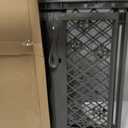 MYPET North States Paws Portable Pet Gate: 26-40" Wide. Pressure Mount. No Tools Needed. Made in USA, 23" Tall, Expandable, Durable Dog Gates for Doorways, Fieldstone Gray