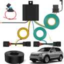 Nilight 4 Pin Trailer Wiring Harness Kit 56403 Vehicle Standard 4 Way Connector Custom for 2018 2019 2020 2021 2023 2024 Volkswagen Tiguan Simple Fit Tow Hitch Accessories