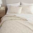 Martha Stewart - Queen Quilt Set with Shams, Cotton, Reversible